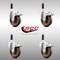 Service Caster 4 Inch 316SS High Temp Glass Filled Nylon 7/8 Inch Stem Caster Set Lock Brake SCC-SS316TTLEX20S414-GFNSHT-78-4 - alternate 1